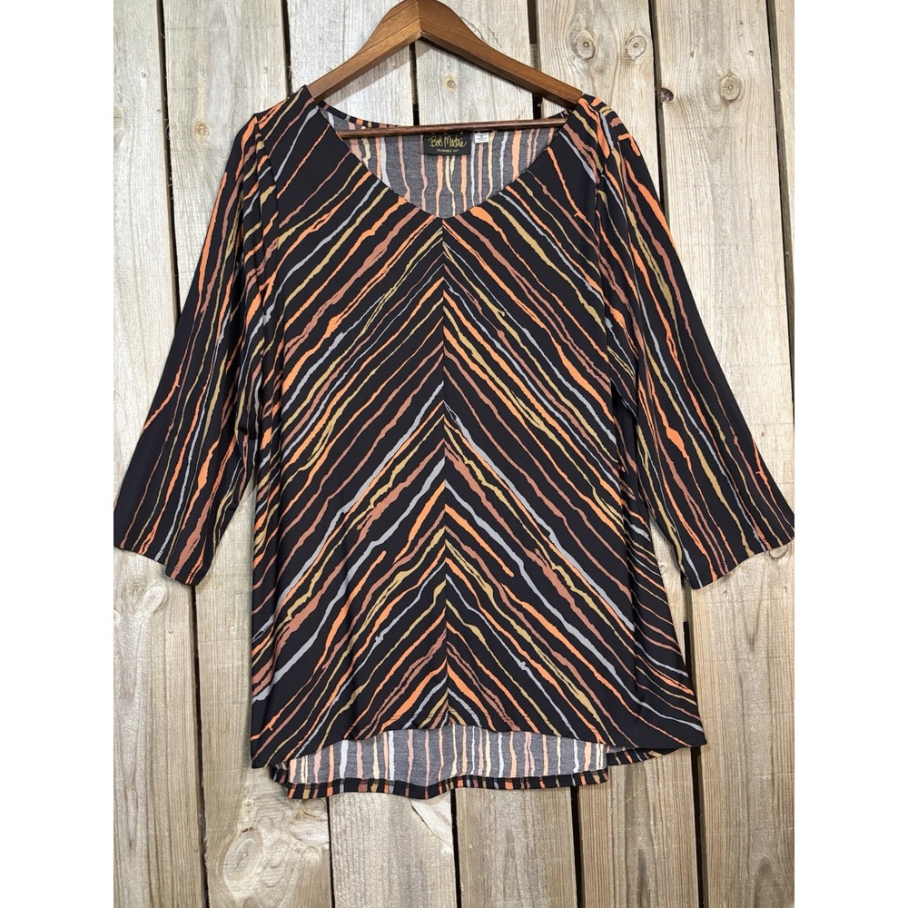 Bob Mackie‎ Wearable Art Abstract 90s Tunic Top 1X